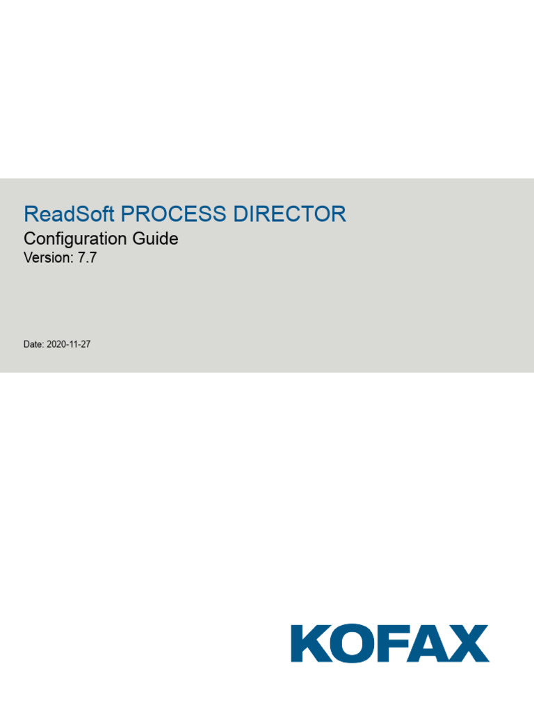 PROCESS DIRECTOR Configuration Guide 7.7.x | PDF | Accounts Payable ...