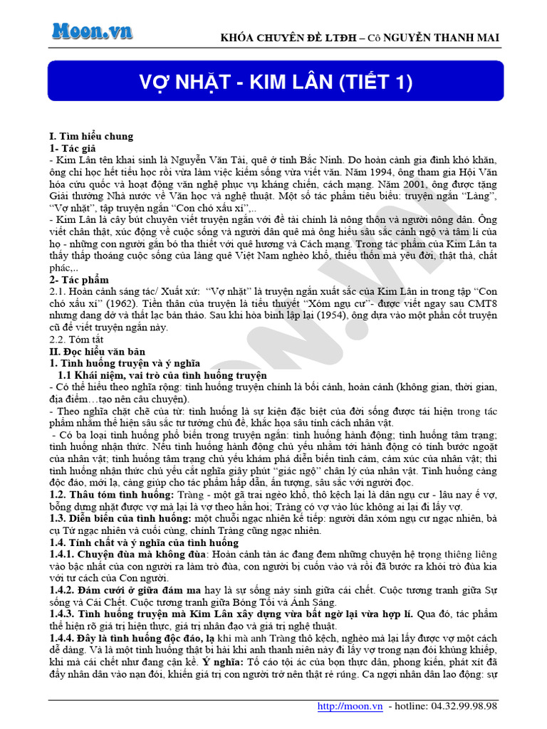 Vo Nhat - Kim Lan (Tiet 1) | PDF