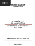 Apostila de Química Analitica Qualitativa