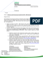 Surat Himbauan Untuk Pemasangan Spanduk Hari BPR - BPRS Nasional