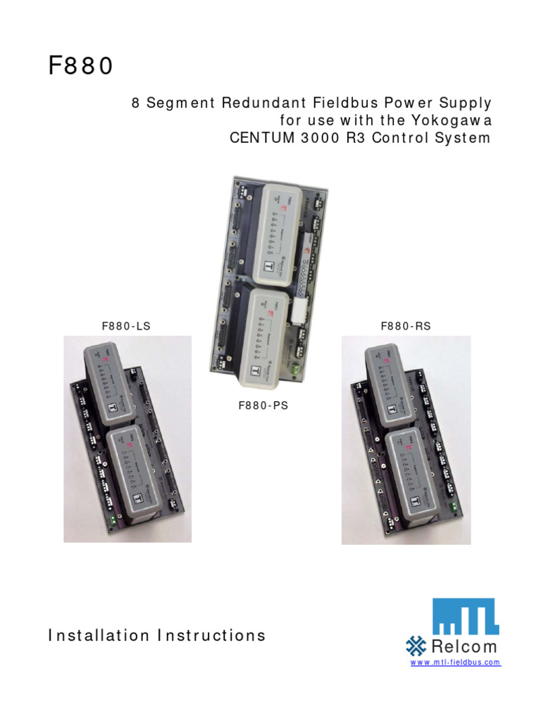 F880 Redundant Fieldbus Power Supply | PDF | Electrical Connector ...