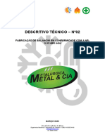 Descritivo Técnico - Balancim - Metal e Cia