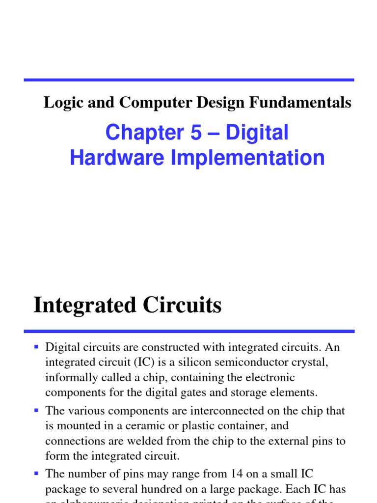 Digital Hardware Implementation Overview | PDF | Integrated Circuit ...