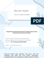 Review Jurnal (Uliza Eva ) Pengaruh Sistem Informasi Manajeman Terhadap Pemasaran Dan Konsumen Pada Pelayanan Kesehatan