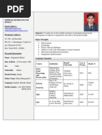 Curriculum Vitae: Omprakashmokal@yahoo - Co.in