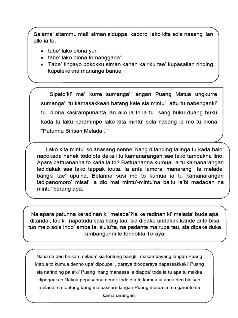 Pidato Bahasa Toraja 2 PDF