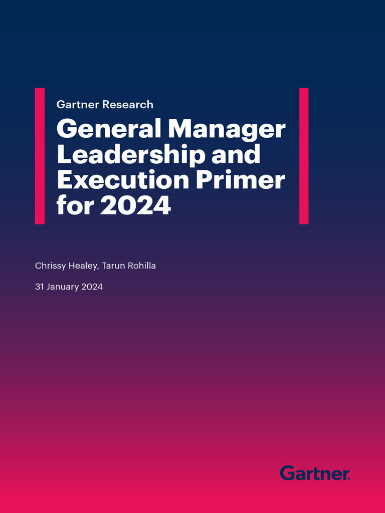 General Manager Leadership and Execution Primer 2024 | PDF | Mergers ...