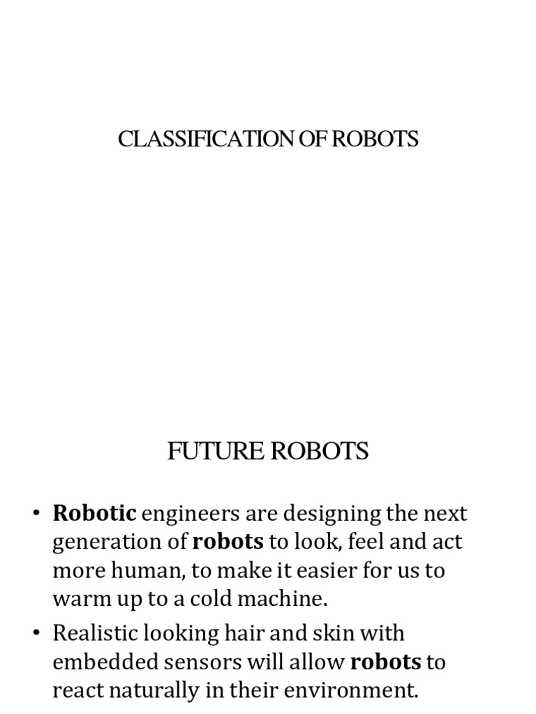 Topic 3 Classification of Robots | Download Free PDF | Kinematics | Robot