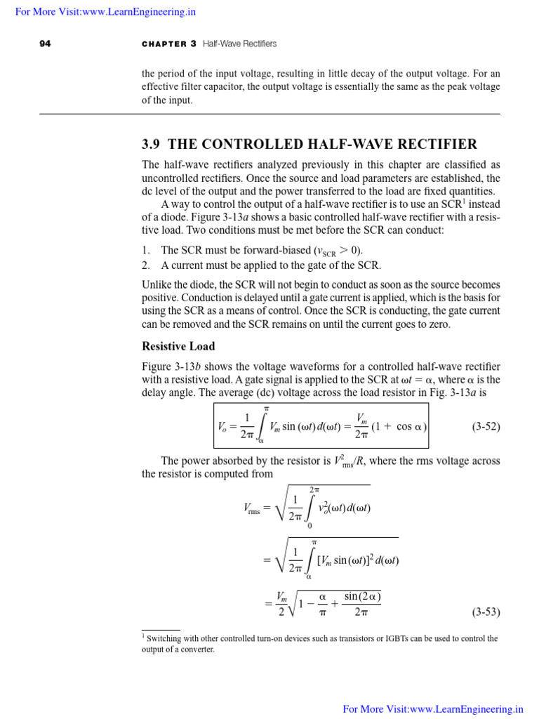 3.9 The Controlled Half-Wave Rectifier: For More Visit:Www ...