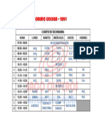 Horario Cuarto de Secundaria