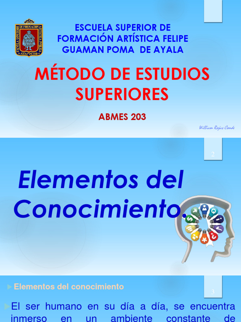 Elementos del Conocimiento Cognitivo | PDF | Conocimiento | Mente