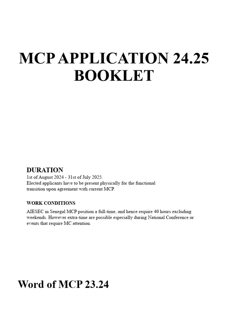 MCP 24.25 Application Download Free PDF Business Economics Business