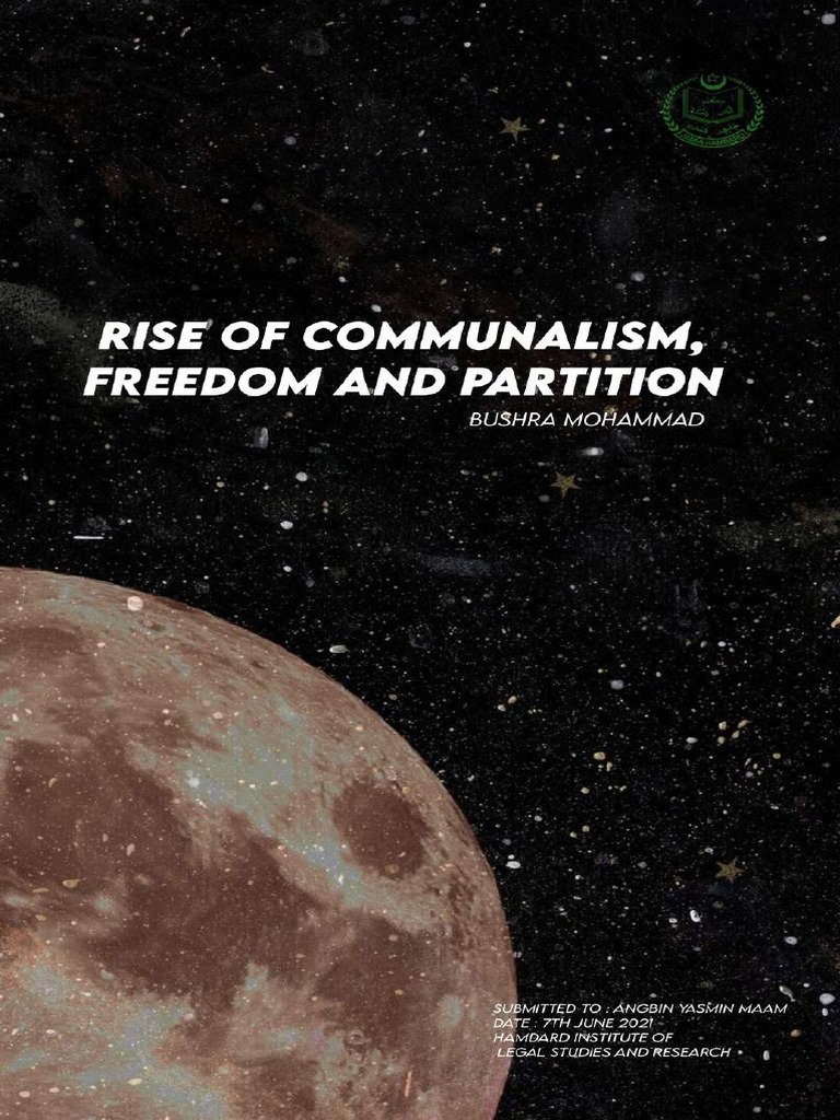 Communalism and India's Partition History | PDF | Social Science