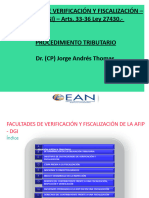 Facultades de Verificación y Fiscalización de Afip - Dr. Jorge Thomas