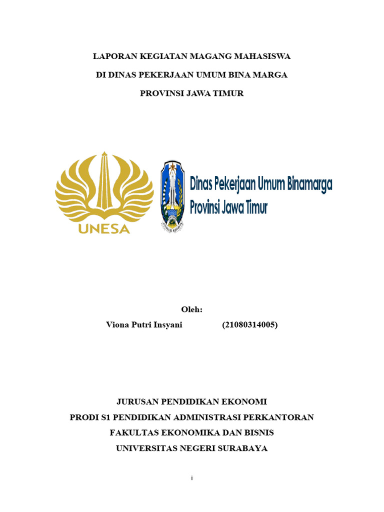 Laporan Magang di Dinas PU Bina Marga Jatim | PDF