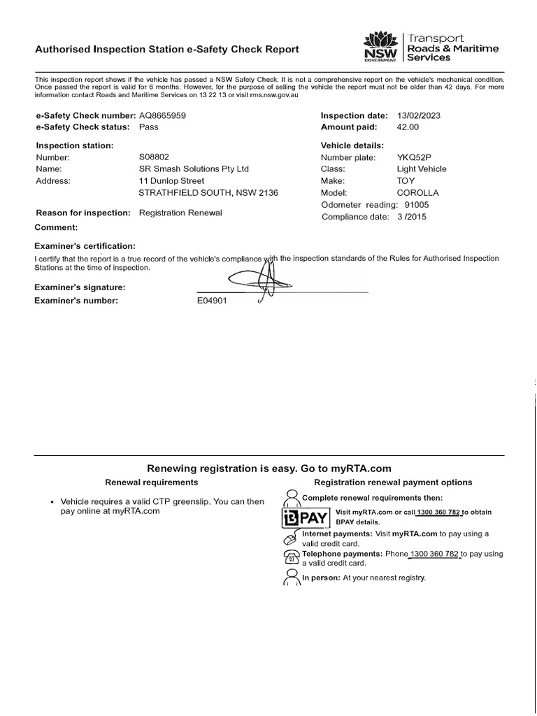 Pink Slip YKQ52P | PDF | Vehicles | Transport
