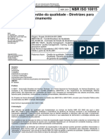 NBR ISO 10015 - Gestão da qualidade - Diretrizes para treinamento