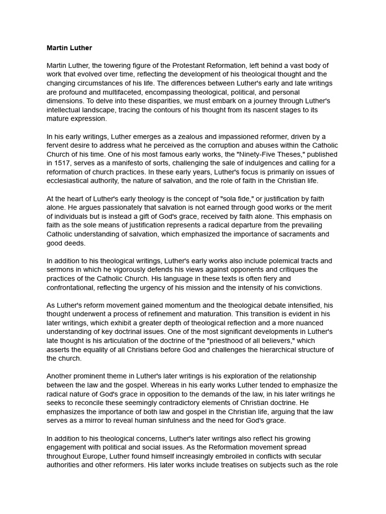 Luther Vs Calvin1 PDF Calvinism John Calvin