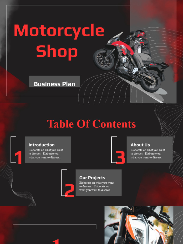 Motorcycle Shop Business Plan Overview | PDF | Human Communication