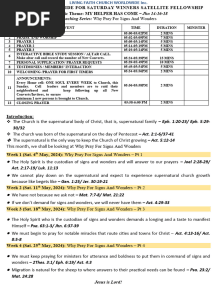 WSF Monthly Outline For May 2024