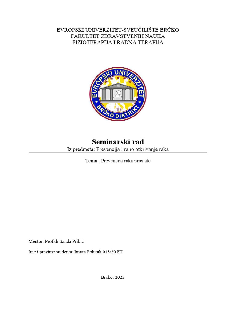 Prevencija Raka Prostate | PDF