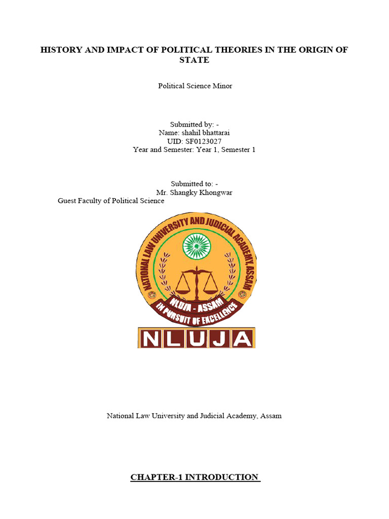 Political Theories and State Origins Analysis | PDF | State (Polity ...