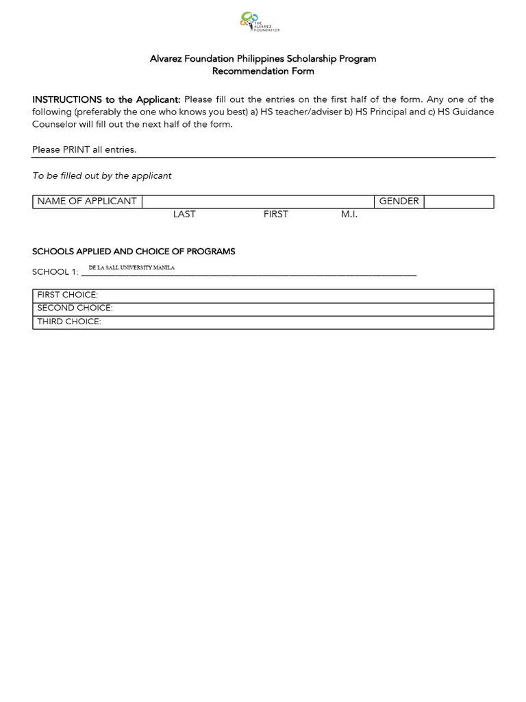Afpsp Recommendation Form | PDF
