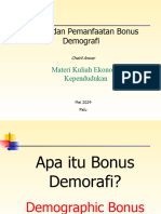 Konsep Bonus Demografi Materi Kuliah 2019