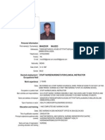 Persona information for nursing position