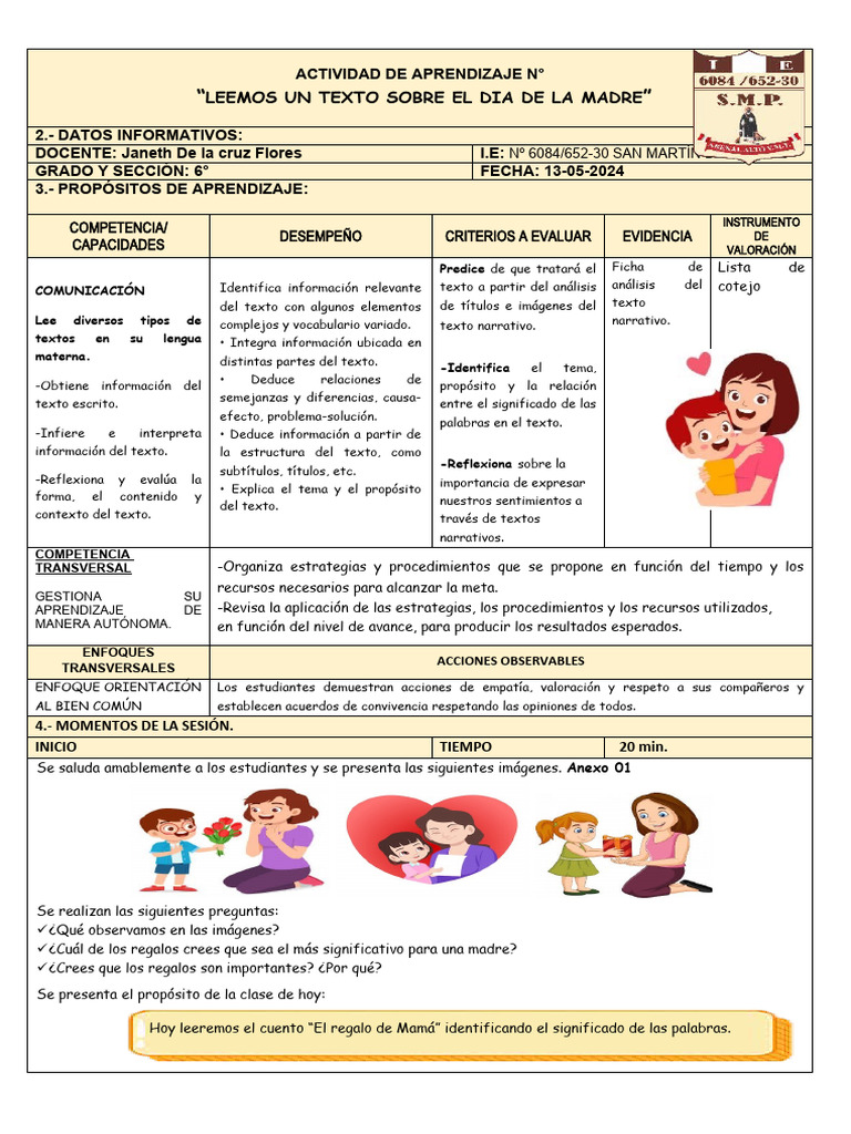 Actividad de Aprendizaje Plan Lector | PDF | Aprendizaje | Información