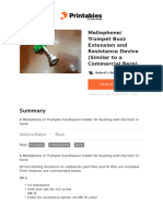 Mellophonetrumpet Buzz Extension and Resistance Device Similar To A Commercial Berp