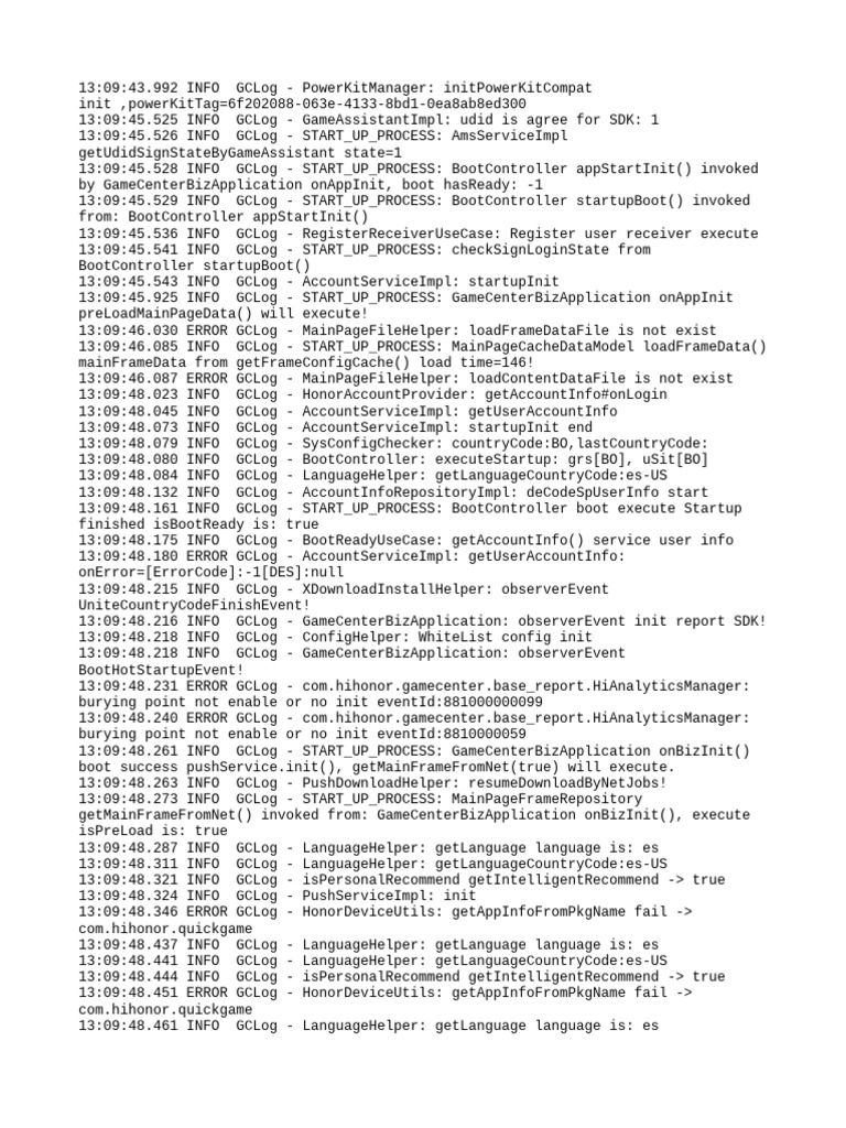 GameCenter Initialization Log Analysis | PDF | Computer Science | Internet
