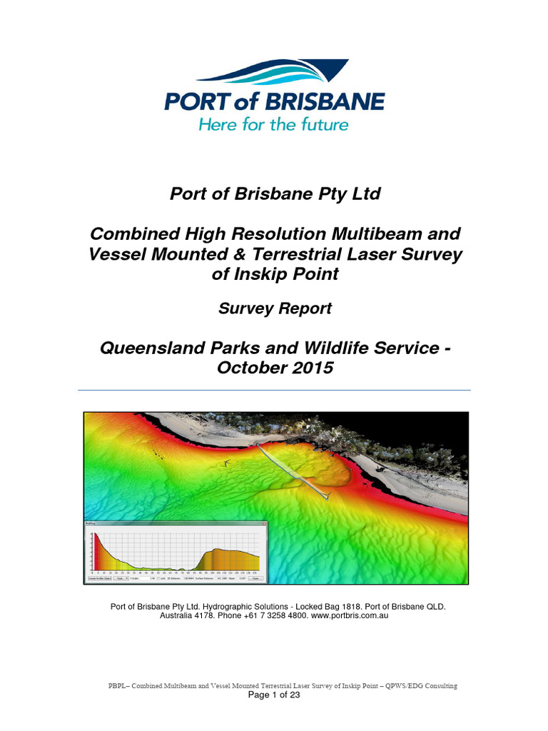 Inskip Point Survey Report: Multibeam & Laser | PDF | Surveying | Latitude