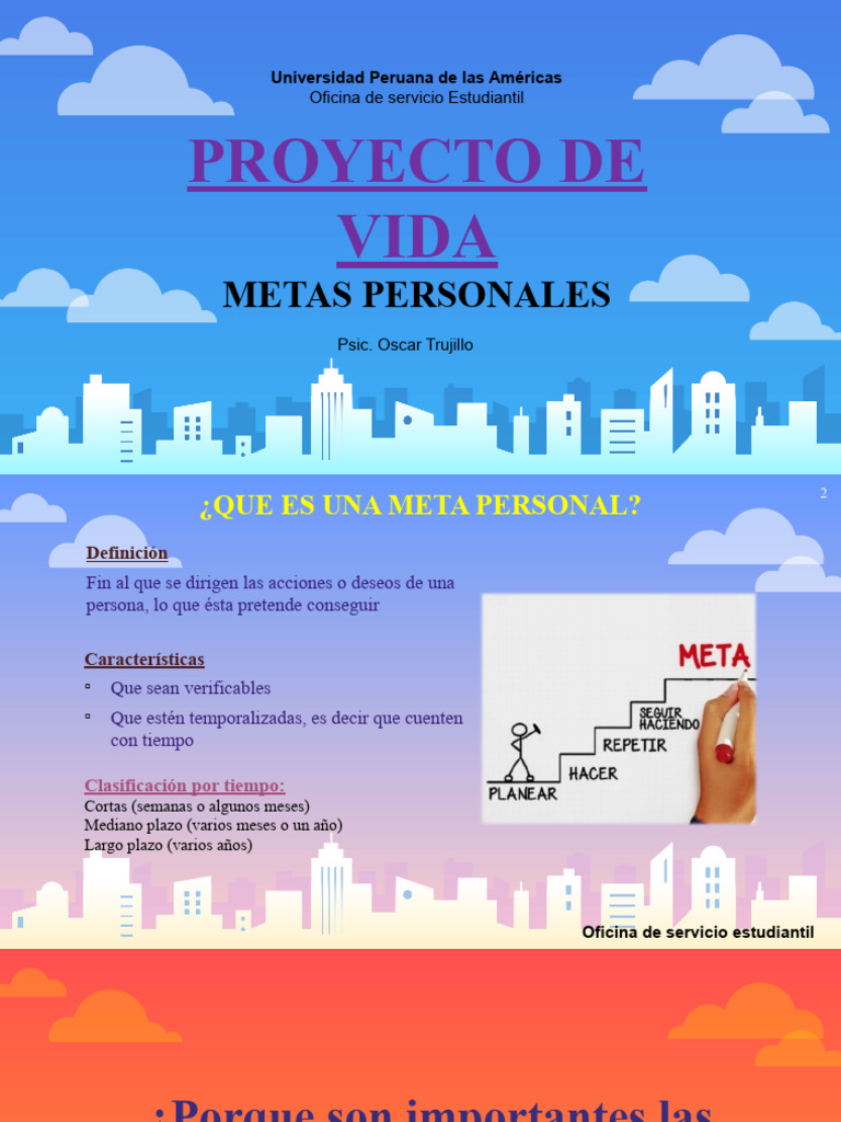 Proyecto de Vida y Metas Personales | PDF