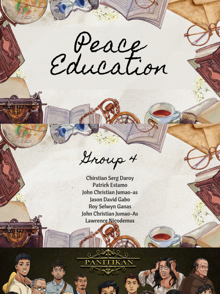 Group 4 - Peace Education | PDF | Prejudices | Peace