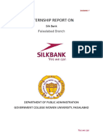 Internship Report On Silk Bank