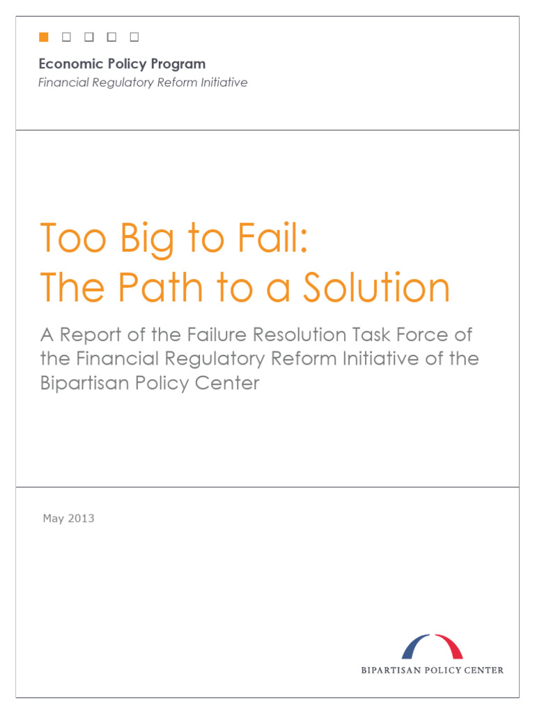 Too Big To Fail Full PDF Systemically Important Financial