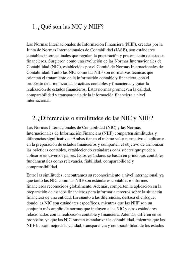 NIC y NIIF | Descargar gratis PDF | normas internacionales de ...