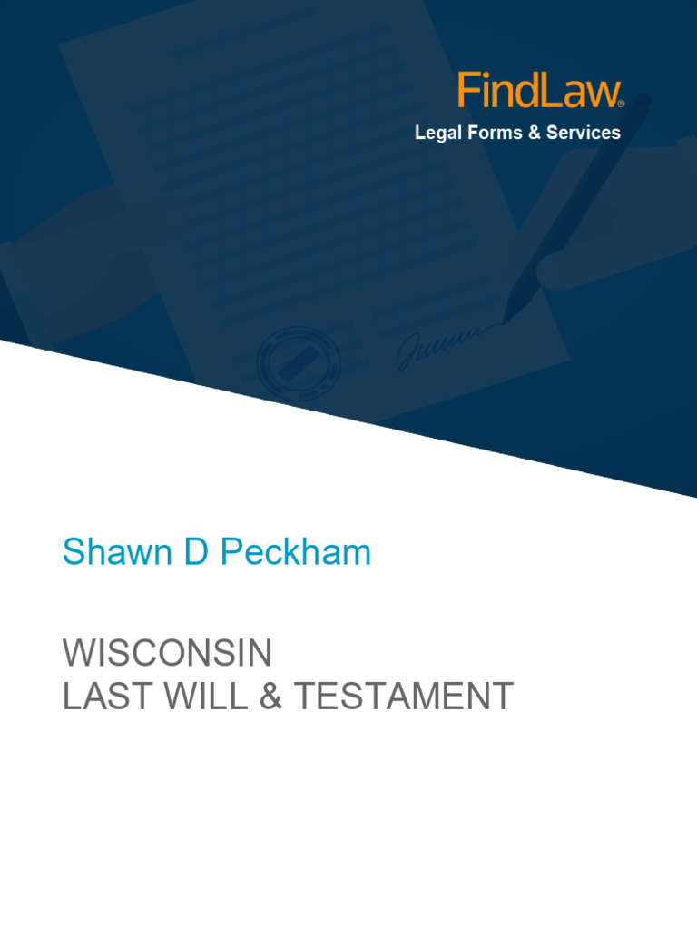 Wisconsin Will of Shawn D Peckham | PDF | Probate | Will And Testament