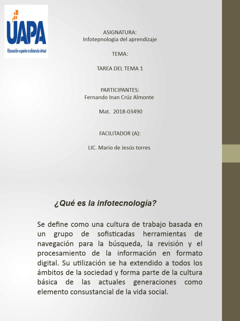 Importancia de la Infotecnología y TIC | PDF | Tecnología de ...