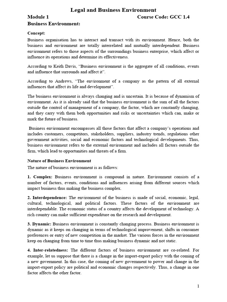 Legal business and environment pdf forecasting economics