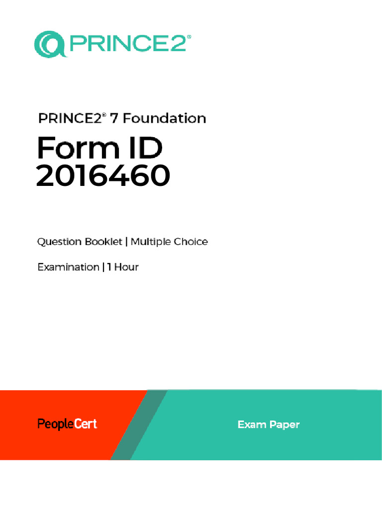 A4 - Prinec2 F Questions - Booklet 1 | PDF | Project Management | Risk