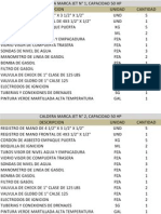 Materiales Calderas Hosp. Ricardo Baquero