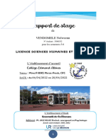 RAPPORT DE STAGE -VENDOMELE NOLWEENN