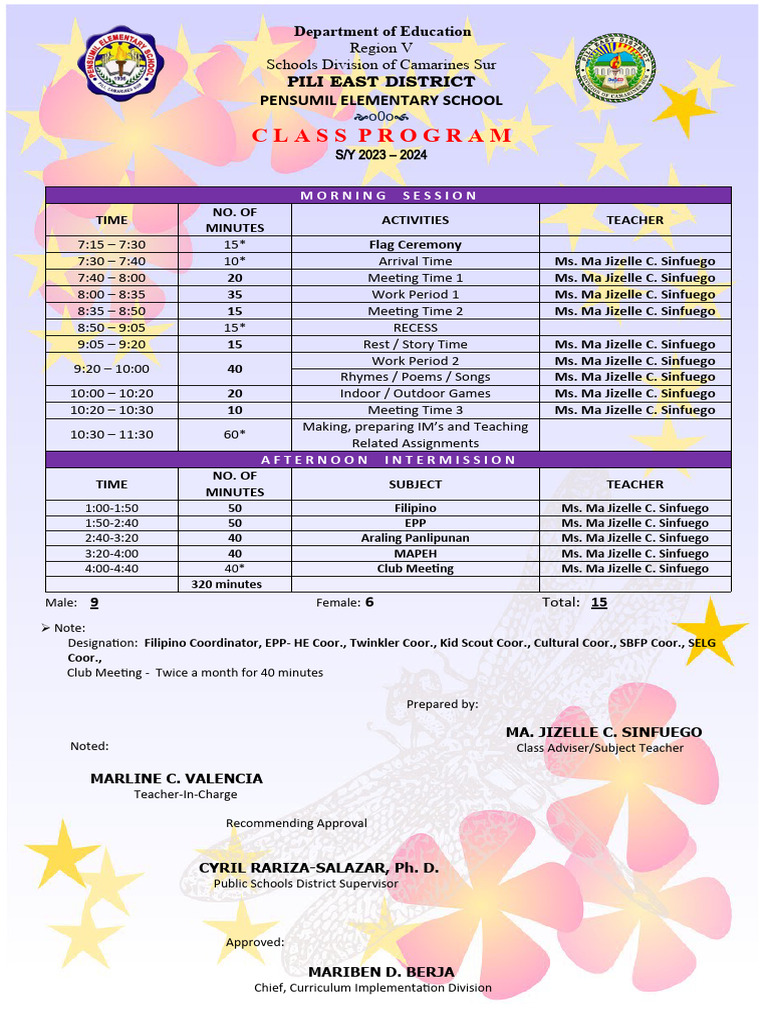 Class Program | PDF