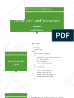 Constructors and Destructors: CSC-210: Object Oriented Programming