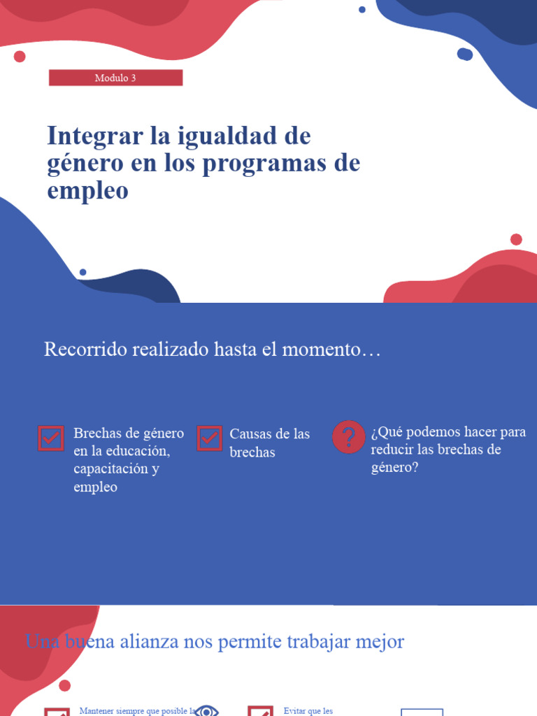 Igualdad de Género en Empleo y Capacitación | PDF | Empoderamiento ...