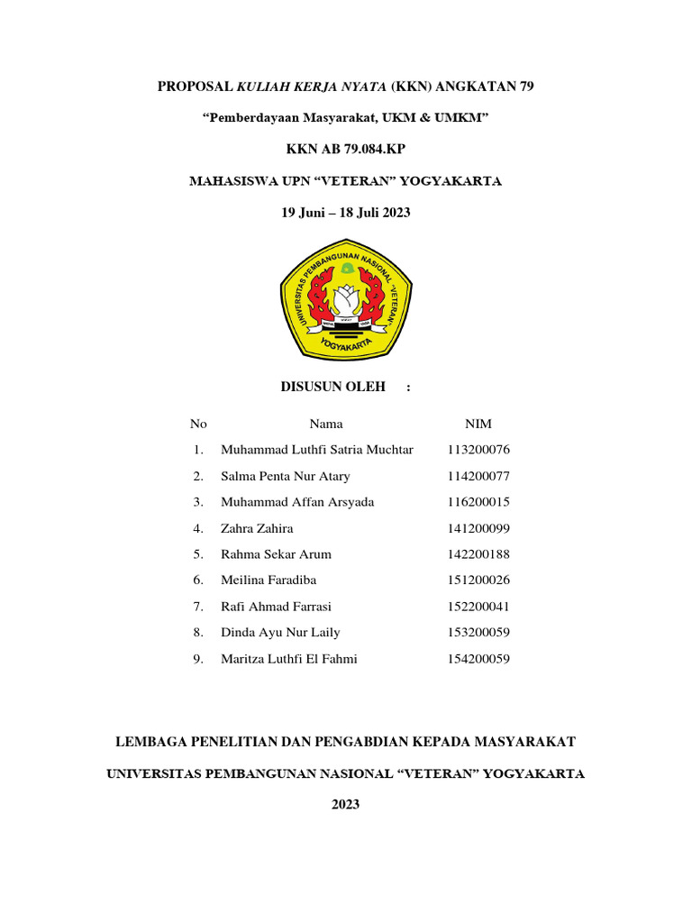 Proposal KKN Pemberdayaan UMKM 2023 | PDF | Komputer