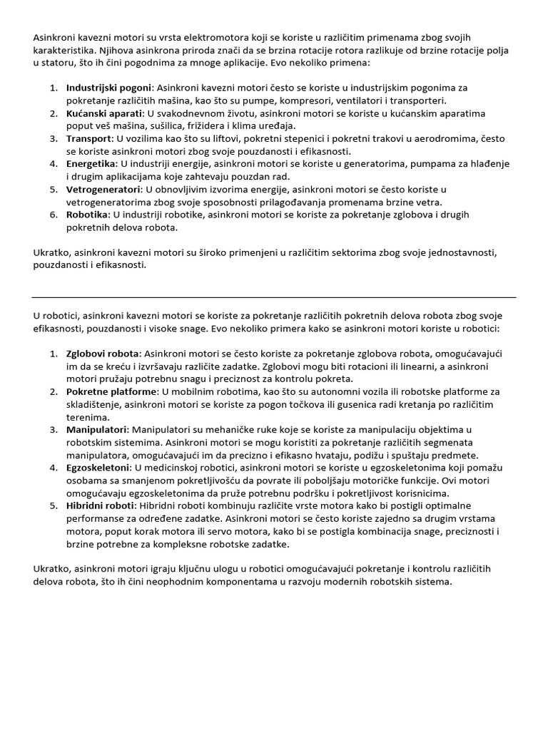 Asinkroni Kavezni Motori | PDF