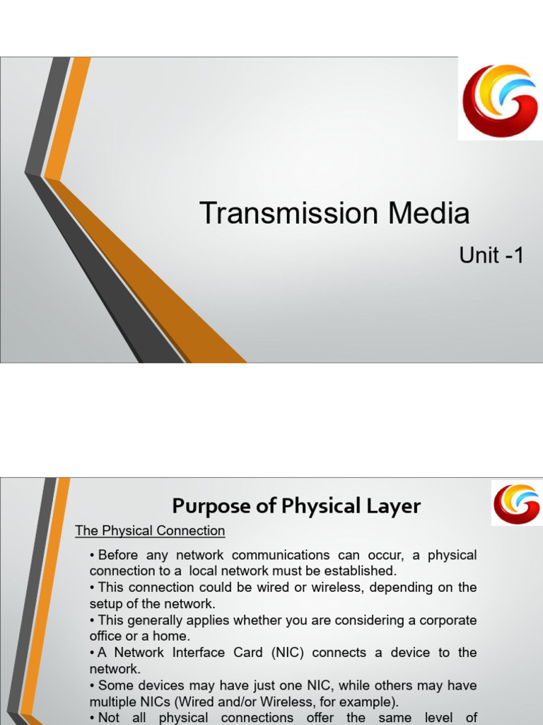 Unit1 01 Pdf Transmission Medium Wireless Lan